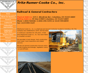 fixrail.com: Fritz-Rumer-Cooke Co., Inc.
Fritz Rumer Cooke, Railroad Contractor, Railroad Repairs,