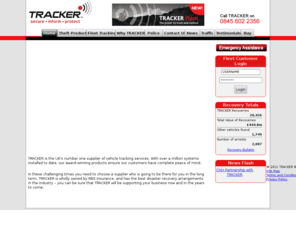 tracker-network.com: TRACKER - Stolen Vehicle Recovery, Fleet Management and Traffic and Travel Services
TRACKER is the UK's number one supplier of vehicle tracking services. With over a million systems installed to date, our award-winning products ensure our customers have complete peace of mind.