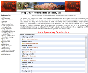 troop783.com: Boy Scouts of America Troop 783 - Rolling Hills Estates, California 90274
Boy Scouts of America Troop 783 - Rolling Hills Estates, California 90274