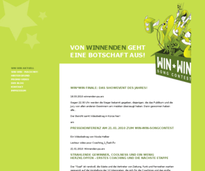 winwin-ars.de: WIN WIN Aktuell
Die Webseite zum Song-Contest WINWIN