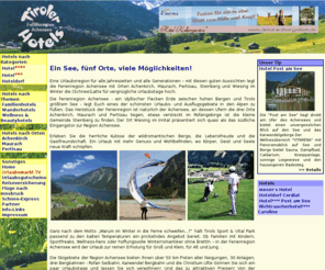 achensee-hotels.net: .:: Hotels am Achensee - Achenkirch, Maurach, Pertisau, Steinberg, Wiesing - Tirol     *
Hotels in der Ferienregion Achensee - Achenkirch, Maurach, Pertisau, Steinberg, Wiesing- für Ihren Urlaub und Ferien in Tirol