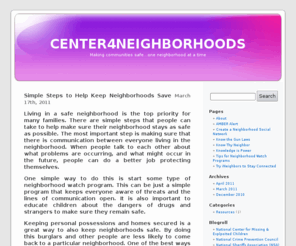 center4neighborhoods.org: CENTER4NEIGHBORHOODS
