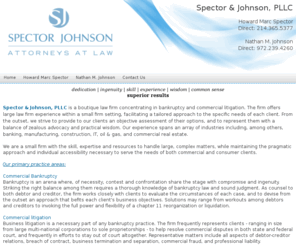 spectorjohnson.com: personal bankruptcy, Spector & Johnson, PLLC Home
Spector & Johnson specialize in personal and small business bankruptcies and commercial litigation