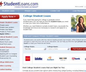 studentloans.com: Student Loans | StudentLoans.com
Find and apply for student loans and find current, accurate financial aid information on StudentLoans.com