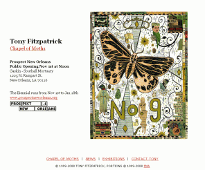 tonyfitzpatrick.com: The Offical Site of Fine Artist Tony Fitzpatrick
Official site--selected works from fine artist Tony Fitzpatrick--known for his emotive drawings and etchings