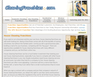 cleaningfranchises.com: Cleaning Franchises
Cleaning Franchises