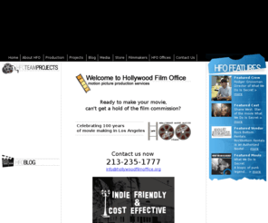 hollywoodfilmoffice.mobi: Welcome to Hollywood Film Office
Hollywood Film Office, motion picture production services, studio support & field logistics, Indie Friendly & Cost Effective film production portal