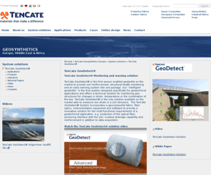 tencategeodetect.com: TenCate - Geosynthetics - TenCate GeoDetect®
TenCate GeoDetect® Monitoring and warning solution   TenCate GeoDetect® is the first sensor enabled geotextile on