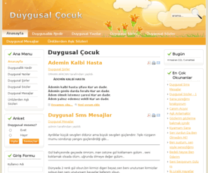 duygusalcocuk.com: Duygusal Çocuk
Duygusal Çocuk - Duygusal Yazılar, Şiirler ve Sözler...