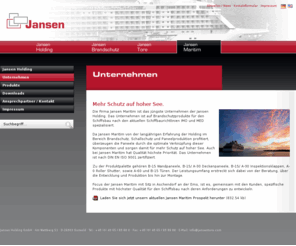 jansenmaritim.com: &nbsp -  Jansen Tore - Brandschutztore - PU-Technik. Brandschutztore direkt vom Hersteller!&nbsp -   :: Jansen Brandschutz, Jansen Tore, Jansen PU-Technik, Staffeltore, Schiebetore, Feuerschutztore, Sektionaltore, T30 Tore, T90 Tore, Rauchschutz, Hubtore, Teleskopschiebetore, Großtore, Fiberglastore, Hangartore, Atex, Schallschutz, Schallschutztore,
Jansen Tore - Ihr kompetenter Partner mit über 25 Jahren Erfahrung im Torbau. Komplett-Service aus einer Hand.