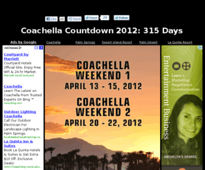coachellacountdown.com: Coachella Countdown until April 15, 16, 17 2011
Coachella Countdown until April 15, 16, 17 2011