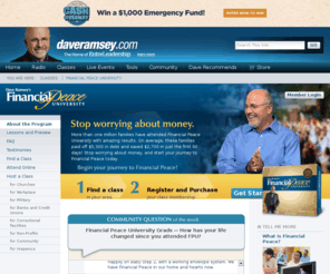 financialpeace.com: Financial Peace University - daveramsey.com
Let Dave show you how money really works from budgeting and dumping debt to building wealth and giving in his proven class.