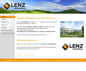 wohnbau-lenz.com: Lenz Wohnbau GmbH in Weiler, Vorarlberg, Austria
Lenz Wohnbau GmbH ist Bauträger mit Sitz in Weiler, Vorarlberg. Wir freuen uns, Ihnen unsere Wohnungen anbieten zu dürfen!