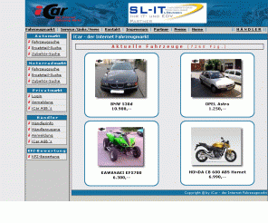 icar.de: iCar - der Internet Fahrzeugmarkt in Donaueschingen
iCar der Internet Fahrzeugmarkt in Donaueschingen Ihr Partner im Bereich Automarkt Motorradmarkt Fahrzeugbörse Motorrad Gebrauchtwagen Vorführwagen Neuwagen und Fahrzeuge aller Art.