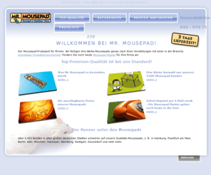 mr-mauspad.com: Mousepads vom Experten | Mr. Mousepad
Über 4.000 Kunden sind vom Mousepad Druck überzeugt! Mr. Mousepad erstellt hochwertige Mousepads mit KOSTENLOSEM MUSTERVERSAND innerhalb von 24h!