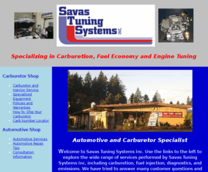 qualitycarburetor.com: Savas Tuning Systems - Carburetor Rebuilding and Automotive Repair
High-Quality Carburetor Rebuilding and Automotive Repair by Savas Tuning Systems Inc.