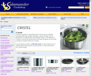 cristelcookware.com: Cristel Cookware - Salamander Cookshop UK
Elegant cookware from France, designed for efficient heat conduction. Can be used on the hob, in the oven and on the table, with removable handles and nested pots and pans.