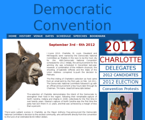 democratic-convention.com: 2012 Democratic Convention
♦ Charlotte, NC ♦ September 3rd thru 6th 2012 ♦ 46th Democratic National Convention ♦