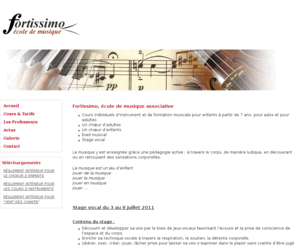 fortissimo34.com: Fortissimo, école de musique associative : Violon, Piano, Chorale & Chante
Association Fortissimo, Piano, Violon, Chorale