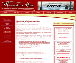 harmonika-seminare.com: Harmonika-Haus Silberbach Harmonikas und Akkordeons
Harmonika-Haus - Ihr Exklusivhändler für Silberbach Harmonikas und Akkordeons, Castello Gitarren, Griffschriftnoten, Werbung und Grafik, Harmonikaunterricht und Harmonikaseminare, Tracht und Leder, Kaffee und Kaffeemaschinen und Expressovollautomaten