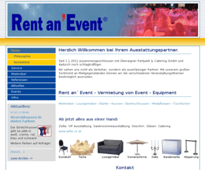 rentanevent.at: Rent an Event
Die komplette AUsstattung rund um Ihr Event.