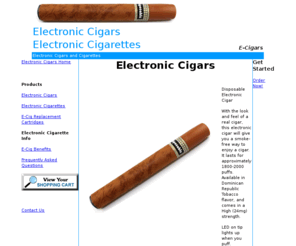 smokefreecigars.com: Electronic cigars
Electronic cigars provide an alternative to smoking real cigars