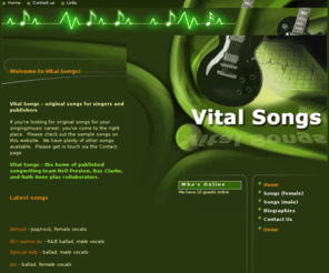 vitalsongs.com: Home - www.vitalsongs.com
Vital Songs – Song writing Team