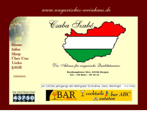 ungarisches-weinhaus.de: Ungarisches Weinhaus - Onlineshop zum Bestellen von hochwertigem Wein aus Ungarn
Ungarisches Weinhaus - Bei uns können sie hochwertige ungarische Weine bestellen