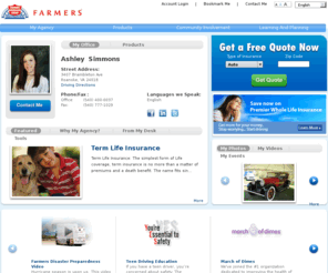 ashleysimmonsinsurance.com: Home Insurance provided to you by Ashley Simmons your local Farmers Insurance Agent in Roanoke,VA
