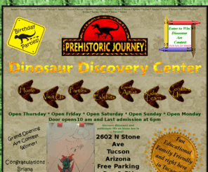 prehistoric journeyorg prehistoric journey tucson new dinosaur Prehistoric Journey Dinosaur Discovery Center 296x246