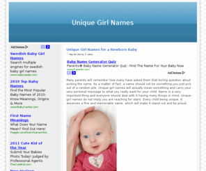 uniquegirlnames.org: Unique Girl Names
Unique Girl Names