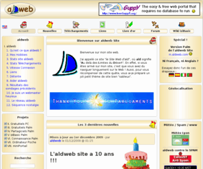 aldweb.com: aldweb Site : above the limits of the desert
Find on the aldweb Site the award winning freeware programs for PC, Palm (even with source code) and miniPortail, the web portal system which requires no database to run.
