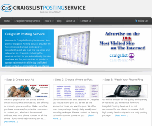 craigslistpostingservice.net: Craigslist Posting Service, Craigslist Posting, Craigslist Posting Software, Craigslist Marketing
Craigslist Posting Service available 24/7!  Hourly, daily, weekly and monthly Craigslist posting plans available!