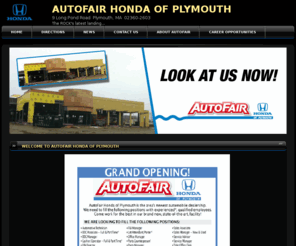 plimothhonda.com: AutoFair Honda of Plymouth | New Honda dealership in Plymouth, MA 02360-2603
Plymouth, MA New, AutoFair Honda of Plymouth sells and services Honda vehicles in the greater Plymouth