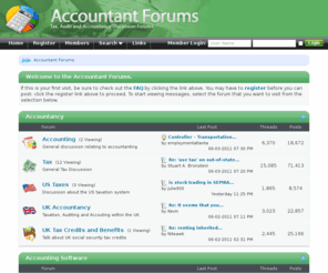 accountancyforums.com: Accountant Forums
Friendly accountancy forum for discussion of accounting, taxation and auditing matters - all levels of experience are welcome.