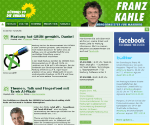 franz-kahle.de: Startseite -  Franz Kahle
Heute für morgen! Jetzt für Marburg!