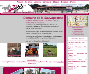 la-sauvageonne.com: Centre équestre Lyon 69 Poney Club Equitation Cheval Villefranche Rhône Domaine de la Sauvageonne
Centre équestre Lyon 69 Poney Club Equitation Cheval Villefranche Rhône Domaine de la Sauvageonne