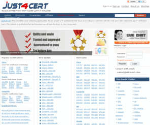 just4cert.net: Best Practice, Guaranteed Certify! IT certification Learning materials, The Fastest and Guaranteed Way to Certify Now! - Just4Cert
The Fastest and Guaranteed Way to Certify Now!-just4cert.
