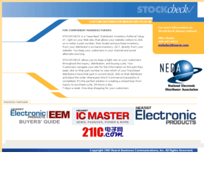 stkcheck.com: STOCKCHECK
Stock Check Distributor Inventory Referral for Franchised Electronic Parts - StockCheck