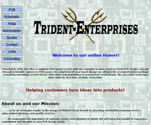 trident-enterprises.biz: Trident-Enterprises is a PCB Layout Bureau, also offering other related services, Local in Southern NH and Northeast MA, Connectedt via the web everywhere else.
In addition to PCB design using Altium Designer and PADS, We also reverse engineer PCBs. 