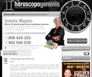 horoscopogeminis.es: Horoscopo de geminis
Cada mes el horoscopo de geminis, consulta tu signo en nuestra red. Todo lo que necesitas saber: salud, dinero, amor