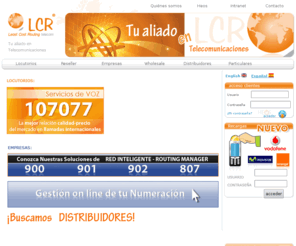 lcrcom.net: LCR - Tu aliado en telecomunicaciones
LCR operador de telecomunicaciones aporta soluciones a medida. Con licencia B1 y cobertura nacional, interconexin con carriers nacionales e internacionales. Calidad ptima y precios competitivos a cu