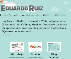 eduarbo.com: Eduardo Ruiz | Desarrollador Y Diseñador Web Independiente
