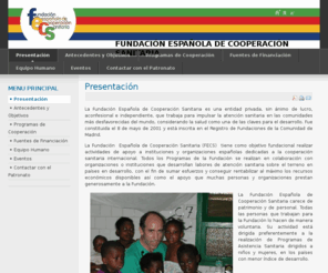 fecs.es: Presentación
Fundación Española de Cooperación Sanitaria - FECS