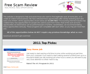 moes-bestreviews.com: Free Scam Review
Get your 100% free scam review. Read why some opportunities are valid while others are a complete scam. Good luck!