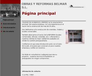 construccionesbelmar.com: INICIO
OBRAS Y REFORMAS BELMAR, S.L.