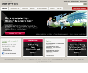 corebabe.com: CorePublish CMS - Enkel publiseringsløsning
Vi leverer komplette webprosjekt med vår enkle og brukervennlige publiseringsløsning CorePublish