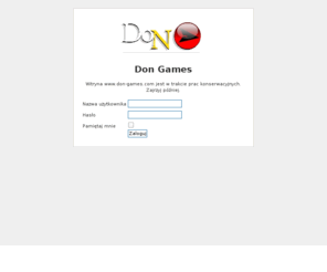 don-games.com: Witaj na stronie startowej
Joomla! - dynamiczny portal i system obsługi witryny internetowej