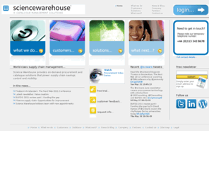 sci-ware-customer.com: On Demand Supply Chain Solutions: e-Procurement, e-Catalogues, e-Commerce, Analytics | Science Warehouse
Provider of on demand procurement and catalogue solutions driving efficient supply chains for buyers and suppliers.