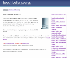 bosch-spares.co.uk: Bosch Boiler Spares
Bosch Boiler Spares, Bosch Gas Spares, Bosch oil spares. Bosch combi spares